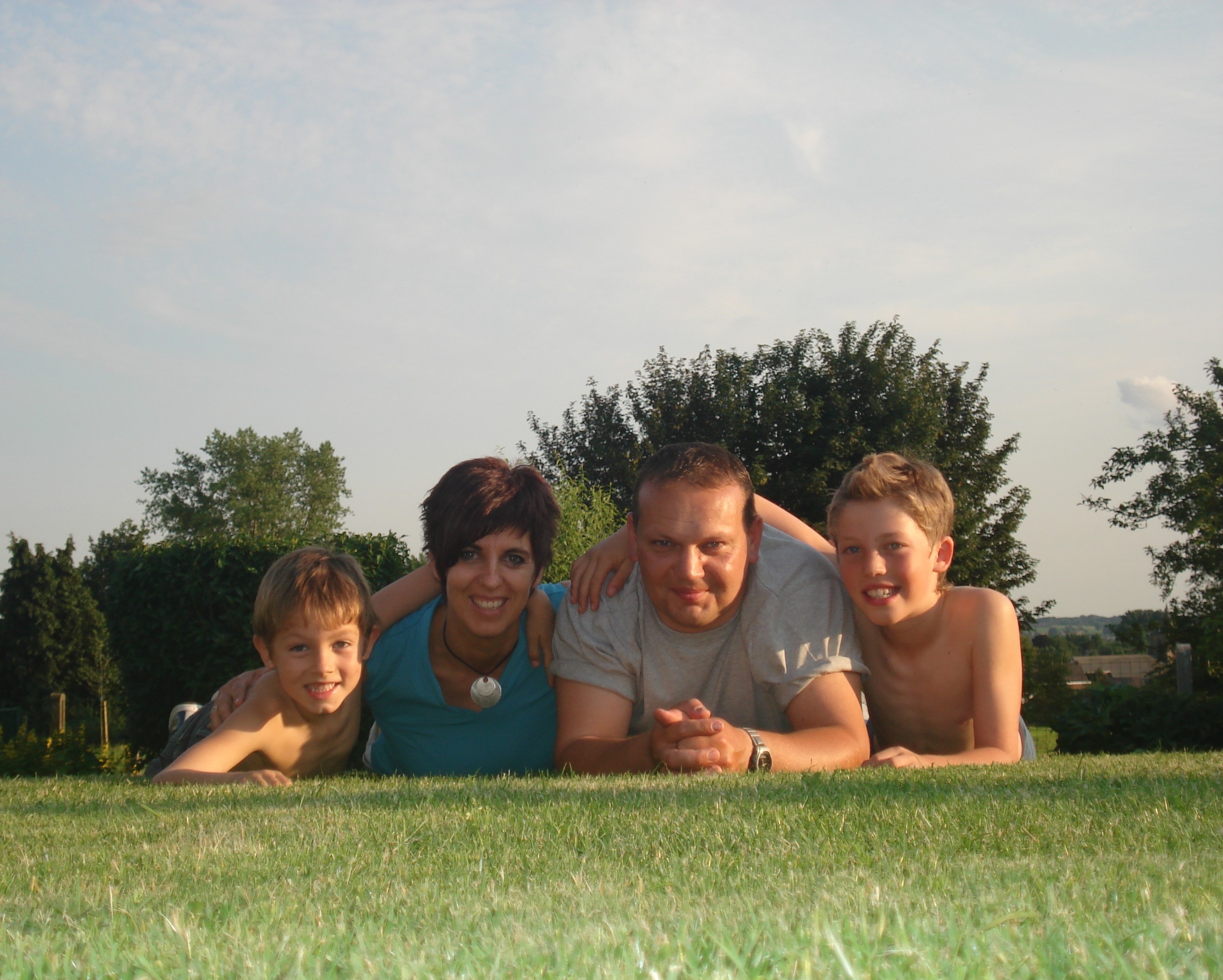 Ann Vanvreckem met gezin